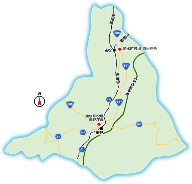 湧水町の地図